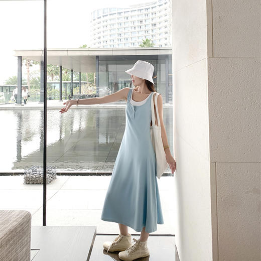 <曾小咸推荐> 假两件背心连衣裙 商品图1