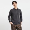 【华夫格含桑蚕丝】罗蒙男士春秋款加厚polo衫男长袖t恤男舒适男polo衫 商品缩略图4