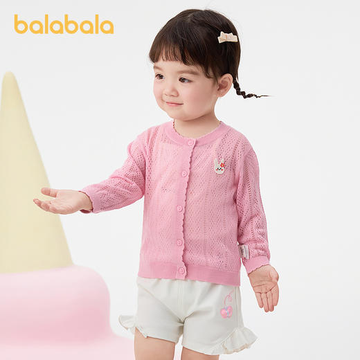 巴拉巴拉宝宝开衫婴儿针织衫夏装女童外套2025新款空调衫亲肤舒适 商品图2