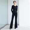 IWY/时尚干练职业西装套装气质通勤黑色圆领外套女工作服裤子CP2195 商品缩略图3