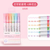 开学季福利！【新款全套花边创意笔】6支装全花纹网红创意曲线笔花形轮廓笔速干手账荧光笔彩色笔划重点波浪标记笔 商品缩略图7
