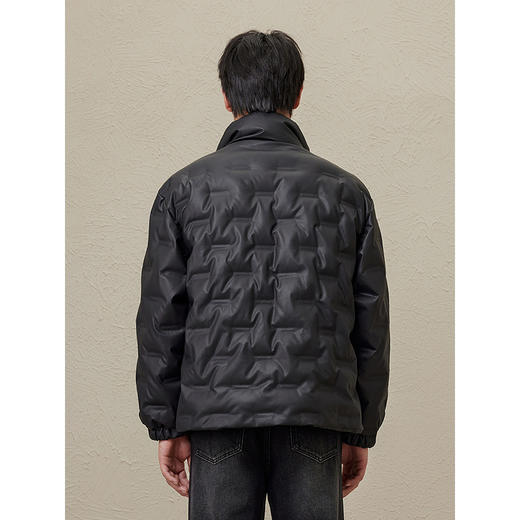 GXG男装   冬季热卖GXG男士纯色休闲百搭保暖立领短款羽绒服男外套鸭绒 商品图3