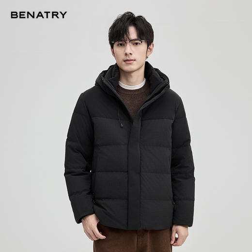贝纳川通勤时尚连帽保暖男士面包服羽绒服ECT405251 商品图0