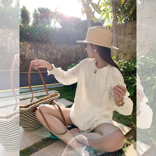 <曾小咸推荐> 刺绣蕾丝衬衫 商品图1