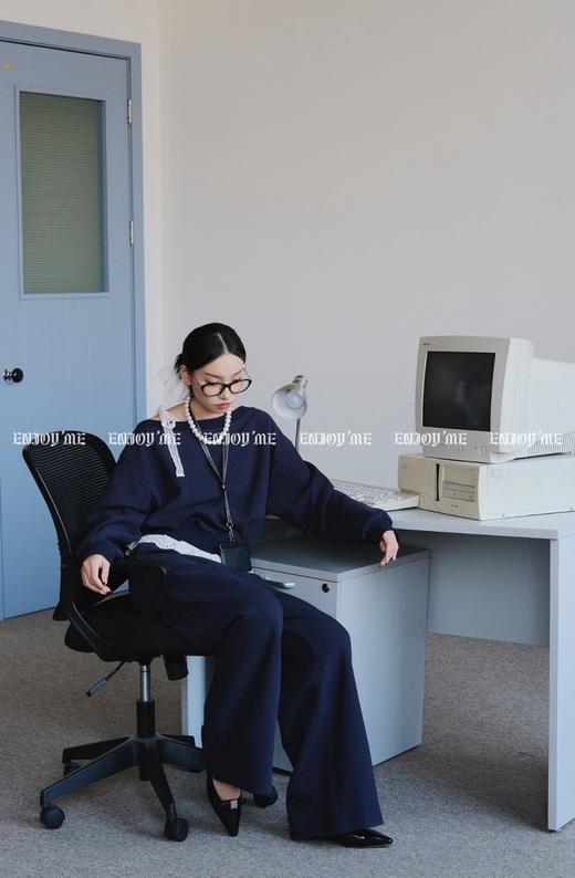 【门店同款】ENJOY春季盐貌似糖斜肩蕾丝拼接套装 160944334 商品图1