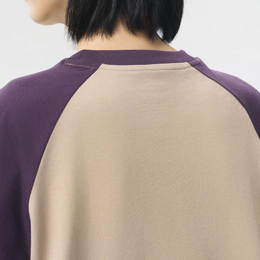 北极狐 女士户外长袖T恤 2025新款宽松撞色休闲打底衫012512015 商品图3