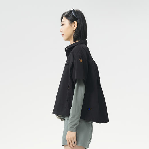 北极狐 女士户外衬衫夹克 2025翻领短袖衬衫G1000外套032512062 商品图1