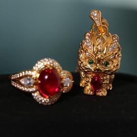 Perperle 招财小貔貅 925银镀金（不含戒指）