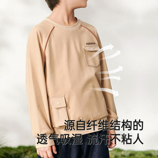 英氏儿童卫衣春夏长袖休闲男童卫衣百搭套头衫中大童上衣2025新款 商品图2