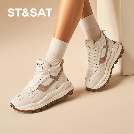 星期六舒适保暖加绒厚底高帮鞋SSC4118486 商品图1