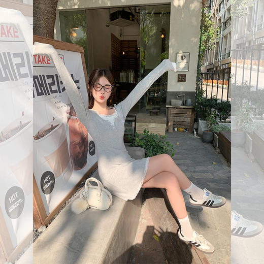 <曾小咸推荐>现货秒杀！卖完不补 ！微信粉丝打折价！！假两件蕾丝连衣裙 日常159.99/件 立减70 秒杀89.99/件！！ 商品图2