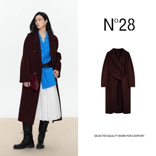 【破价】N°28【三好太太】冬款宽松舒适毛呢大衣气质长款外套8A52D810 商品图1