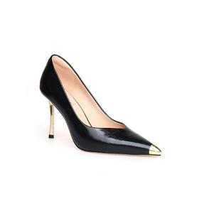 豪麟名鞋迪嘉女鞋皮鞋牛皮革DJHJA51WP011黑色