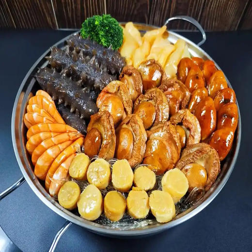 融五福  聚宝盆大盆菜 十参十鲍年夜饭海参花胶鲍鱼滋补佳品山珍海味加热即食香味浓郁 商品图3