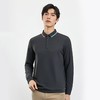 【提花领】罗蒙男士春秋仿丝光polo衫男长袖t恤男商务男士polo衫长袖T恤男 商品缩略图2