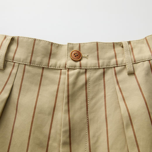 谜底气球裤长裤女2025春新品复古风条纹休闲大廓形裤子251MK0046 商品图3