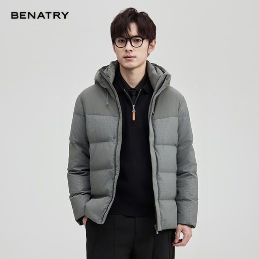 贝纳川通勤时尚连帽保暖男士面包服羽绒服ECT405251 商品图3