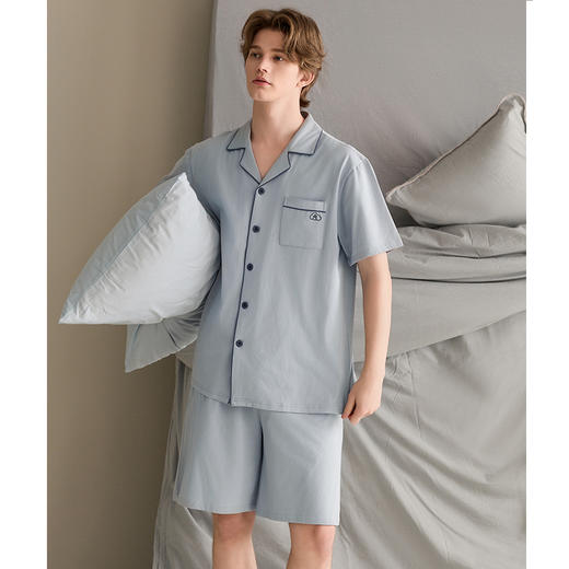 芬腾情侣薄款男女睡衣 · 夏季纯棉短袖 休闲宽松大码家居服全棉套装｜品牌直发 商品图3