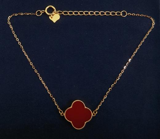 6972002381644	是你IS YOU	幸运四叶草系列 18K玫瑰彩金钻石手链女生夏饰 商品图1