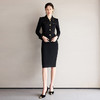 IWY/黑色出席重要场合的套装女名媛小香风西装套裙金色镶边外套职业正装CS2189 商品缩略图3