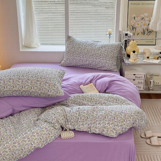 【武汉】银鹏汉棉针织全棉四件套床笠/床单款（配原面料抽绳包装袋） 商品图1