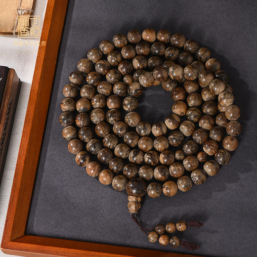 天然达拉干沉香佛珠 九分沉 12.5mm*108颗 99克  SP0867 商品图0