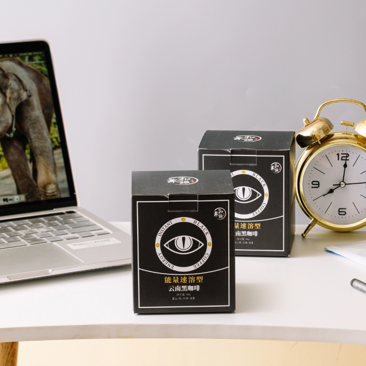 能量速溶型云南黑咖啡 2盒装（2克/条，30条/盒一共60条）
