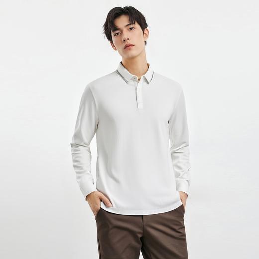 【撞色领】罗蒙男士春秋polo衫经典翻领男长袖t恤百搭商务休闲男士polo衫长袖 商品图1