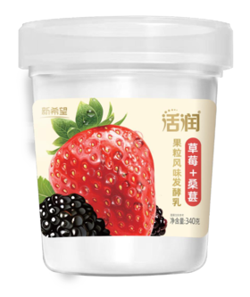 【雪兰送奶到家】活润大果粒酸奶草莓桑葚口味340g  【仅支持昆明/贵阳/太平配送】 每日配送上门