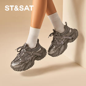 星期六时髦拼接增高厚底老爹鞋SSD1112O0I