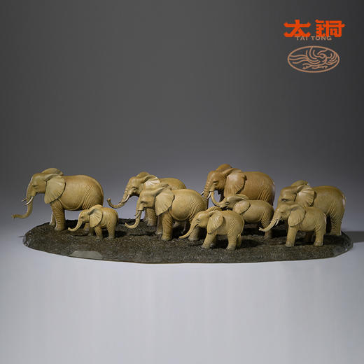 太铜 铜摆件《吉祥进门》大象桌面客厅玄关家居装饰工艺品摆件 商品图2
