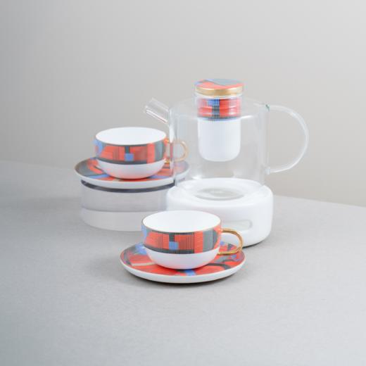 艾莫斯花茶壶套装 RESONG日诵家居 礼品加热茶壶茶杯 商品图2