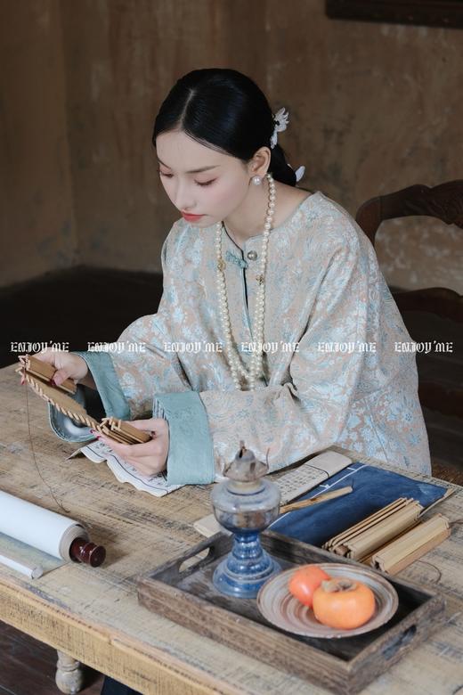 【门店同款】ENJOY春季云敛-春光推盏扇舞花影中式外套 160849484 商品图12