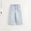 马克珍妮女童时尚百搭纯棉阔腿牛仔裤2025年春装新款250276 商品缩略图0