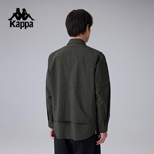 Kappa卡帕背靠背运动衬衫男新款可拆卸三穿长袖T恤休闲马甲上衣潮KPCIASC71 商品图3