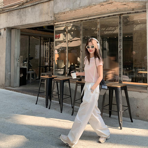 <曾小咸推荐> 短款撞色圆领T恤 商品图2