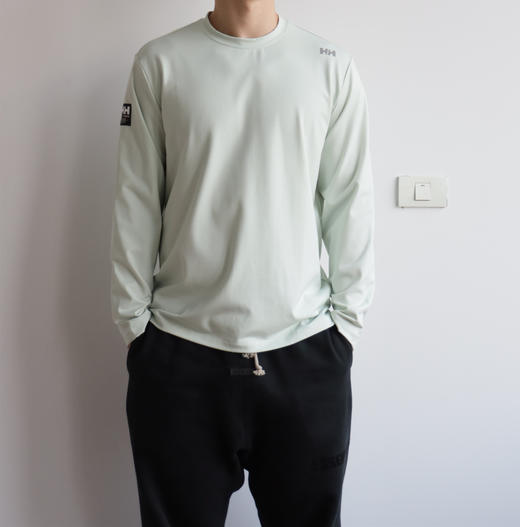 2H 四面弹力 拼接 运动长袖T恤 CX193 商品图4