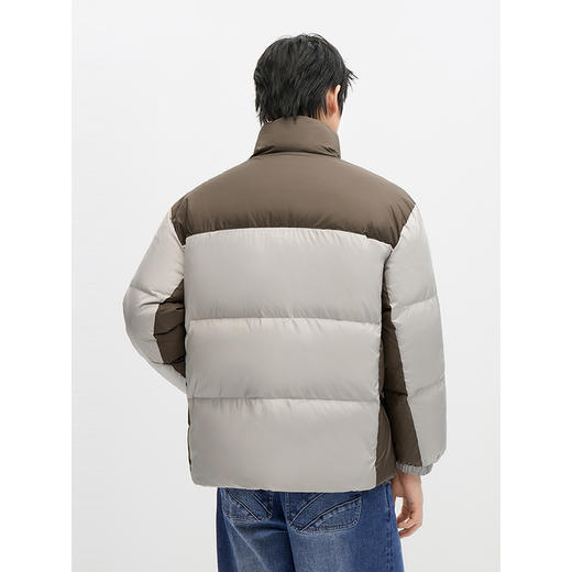 GXG男装  2024冬季热卖GXG三防撞色休闲百搭保暖立领短款羽绒服男外套鸭绒 商品图4