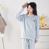 多喜爱 牛奶绒家居服圆领款（兰/灰） 商品缩略图5