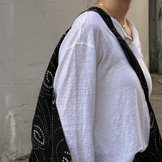 顺丰包邮洛诗琳10503极简松弛感圆领纯色长袖T恤女820 商品图2