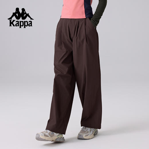 Kappa卡帕背靠背2025新款女运动裤户外防泼水长裤弹力休闲直筒裤KPDJAAY81 商品图2