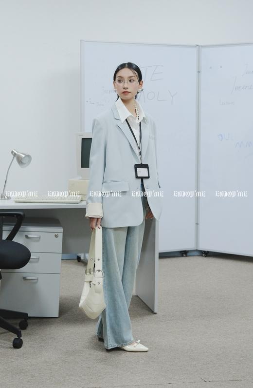 【门店同款】ENJOY常卖慵懒风软皮拼接牛角包 160995908 商品图7