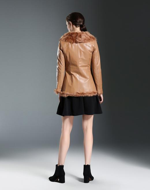 TGF217071207642 汤尼.保罗TONYPAULO女款时尚休闲通勤百搭羊毛内胆修身皮衣/外套 商品图2