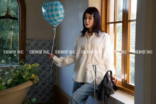 【门店同款】ENJOY春季绮梦繁花亮片珠花衬衫 160848561 商品图2