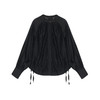 谜底黑色衬衫长袖女2025春款通勤风轻薄飘逸插肩袖衬衣251MC0085 商品缩略图4