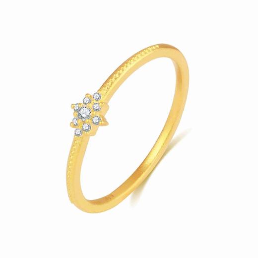 时光金致 黄金戒指 足金钻石戒指女士礼物MEMORA诗普琳LR442113 商品图0