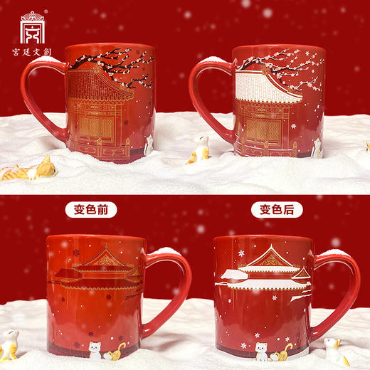 【雪遇宫廷】感温变色杯，献礼故宫博物院建馆100周年文创杯子，新年生日礼物杯子 商品图2
