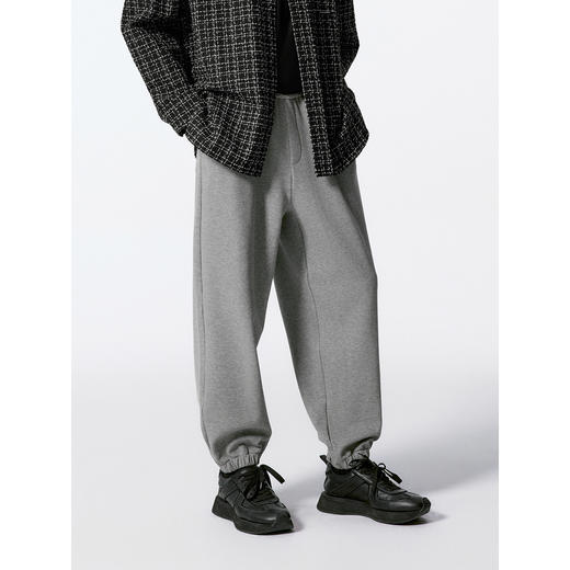 GXG男装 珠地面料休闲裤双色运动卫裤   秋G24X023081 商品图4