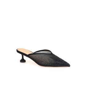 豪麟名鞋奥莱迪嘉女鞋半凉鞋织物DJYYA51WB016黑色  原价1660元