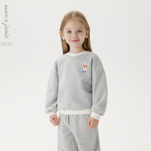 马克珍妮女童甜美宽松卫衣套装2025年春装新款250222 商品图0